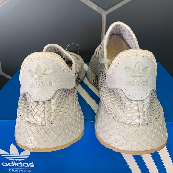 Adidas Deerupt Runner Muted Neon Light Grey Shoe - Picture 4 of 6